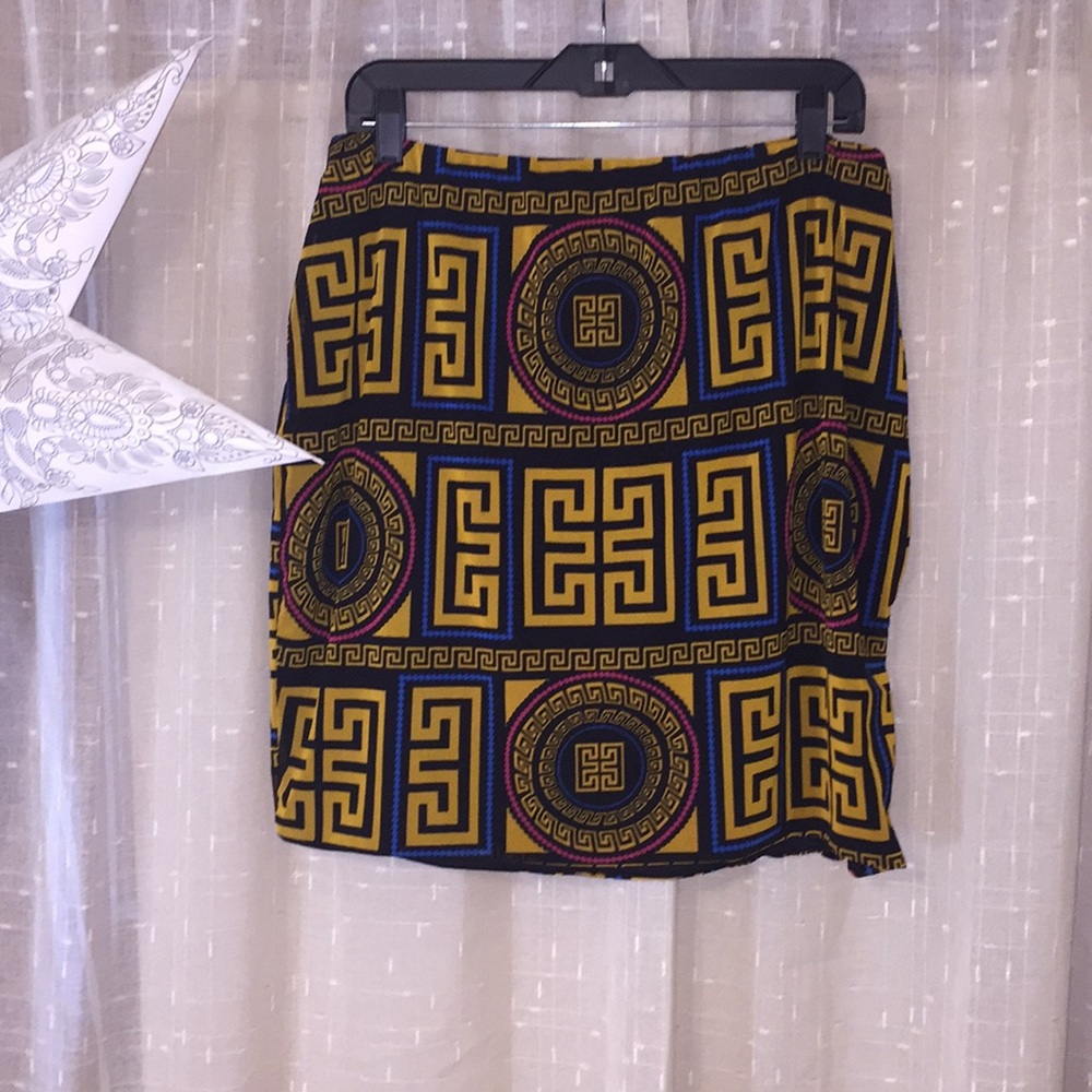 Faux Versace print mini skirt NWT